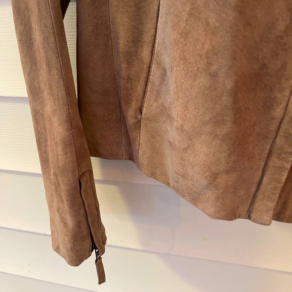 ECRU 100% Leather jacket coat zip super soft M - Picture 5 of 6